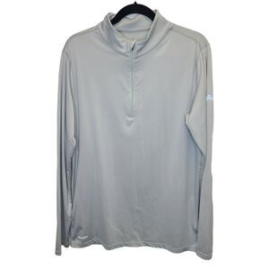 EMS Men's Long-Sleeve Essential Peak Quarter-Zip Grey Technical Pullover Top M